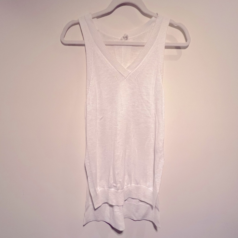 Anthropologie white V-neck sweater vest
